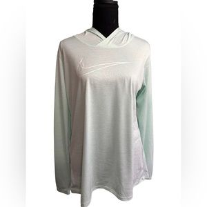 Nike Dri-Fit Light Green Lightweight Casual Logo Hoodie Size L